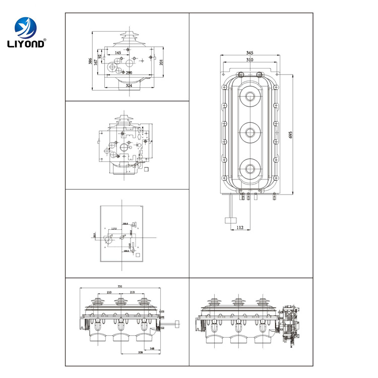 FLN36-12D Type SF6 Load Break Switch drawing