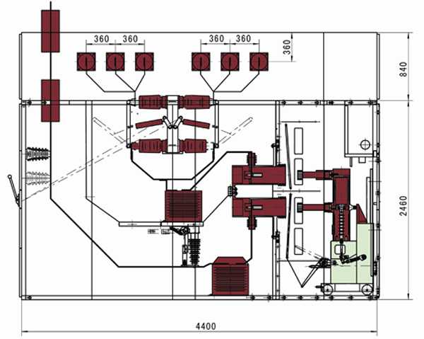 KYN61-40.5kv Power distribution switchboard cabinet drawing-1