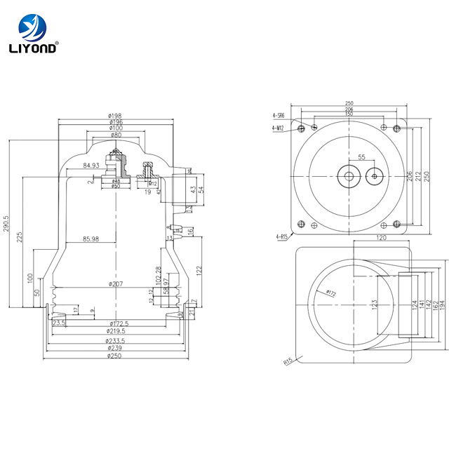 LY105 12kv epoxy resin insulation contact box drawing