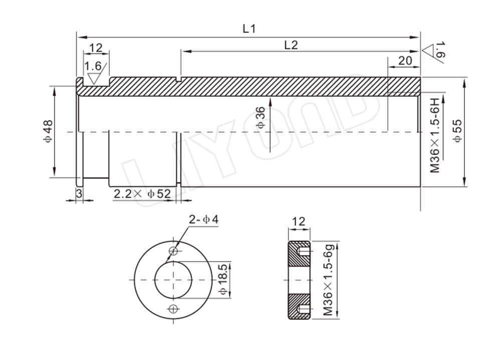 LYB222-LYB225 contact arm drawing