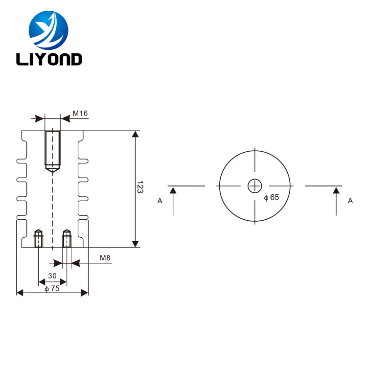LYC101 High voltage post type epoxy resin insulator drawing