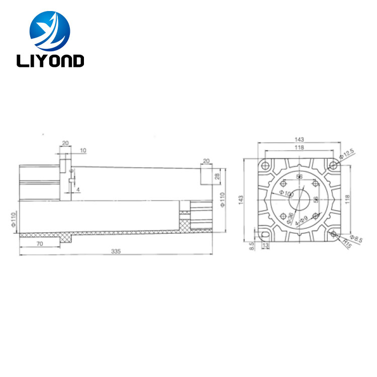 LYC239 Indoor insulating color contact box drawing