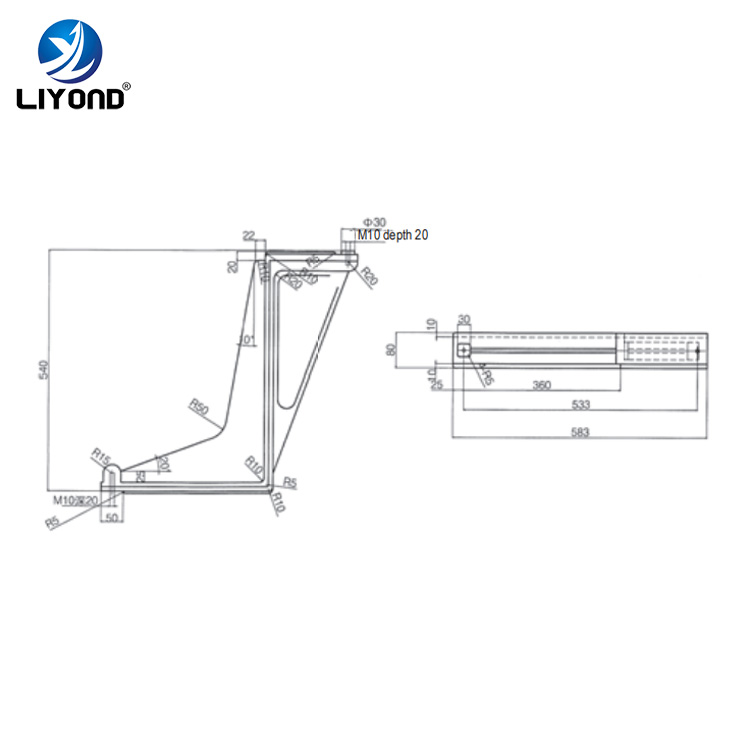 LYC260 35kV bending plate match with contact box drawing