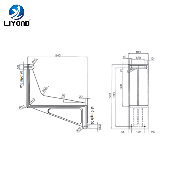 LYC261 Epoxy resin plate contact box bending plate drawing