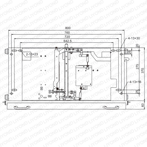 DPC-4-1000mm manual operation Chasis truck drawing