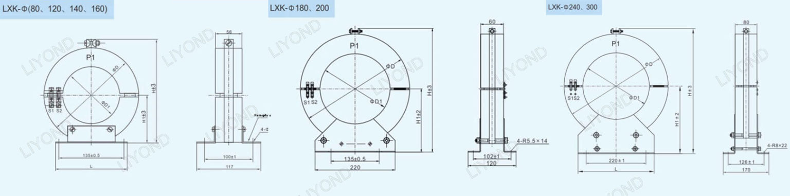 Zero sequence current transformer residual current transformer