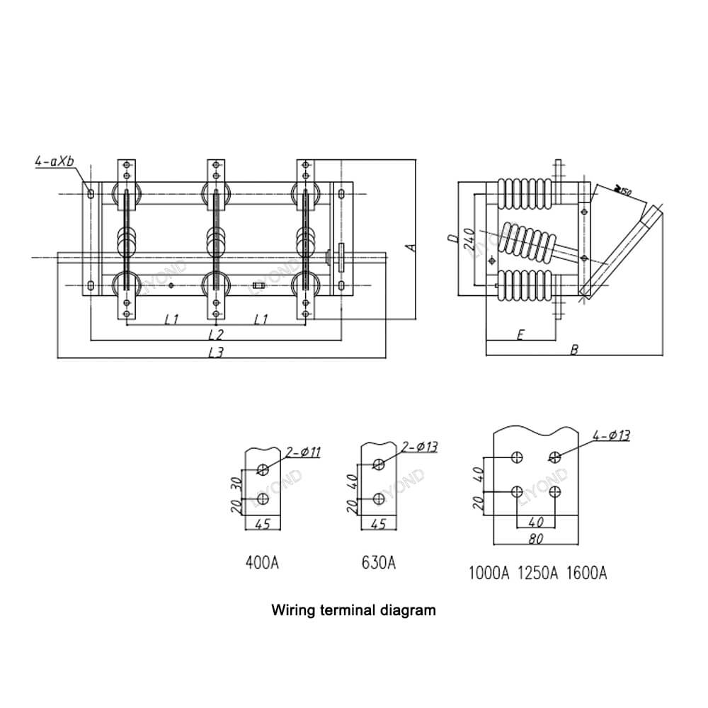 GN19-12 isolating switch drawing