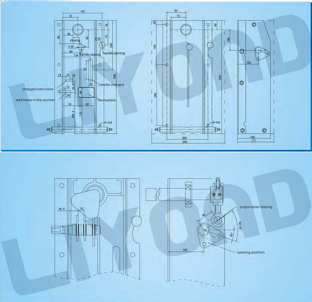 CT19BW spring operating mechanism drawing