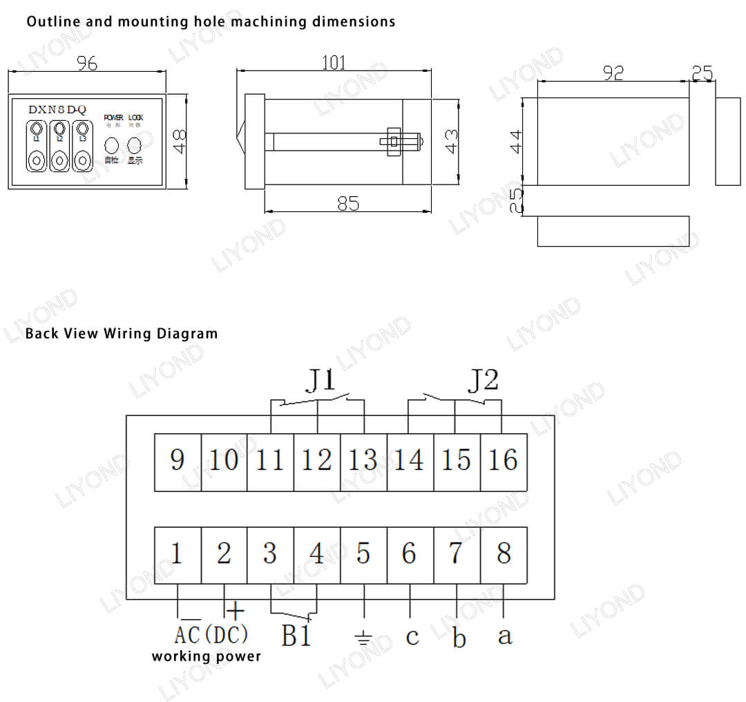 display device DXN8D-Q14 drawing