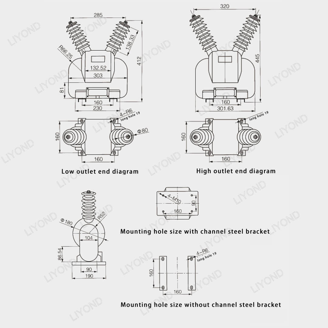 voltage transformer JDZW-10R drawing