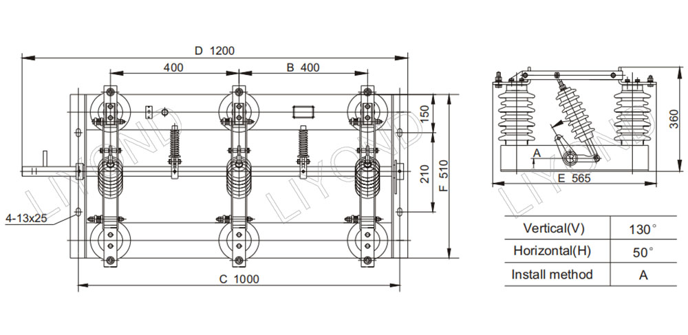 GW1 isolating switch drawing