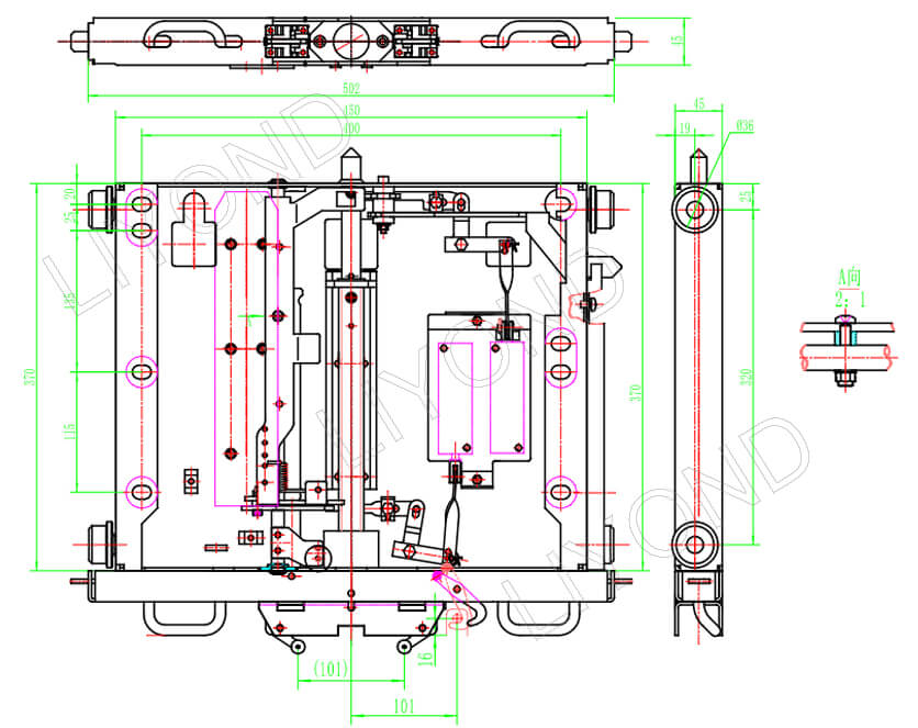 DPC-4-650-12KV-VD4 chassis truck drawing