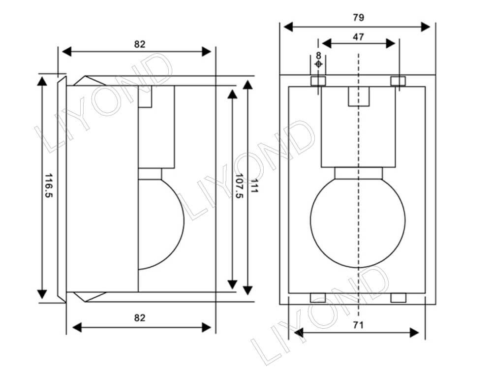 cabinet lighting CM-1 drawing