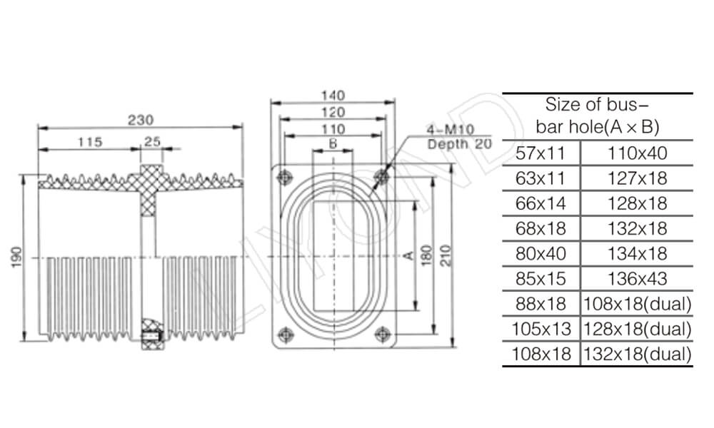 LYC146 bushing drawing 