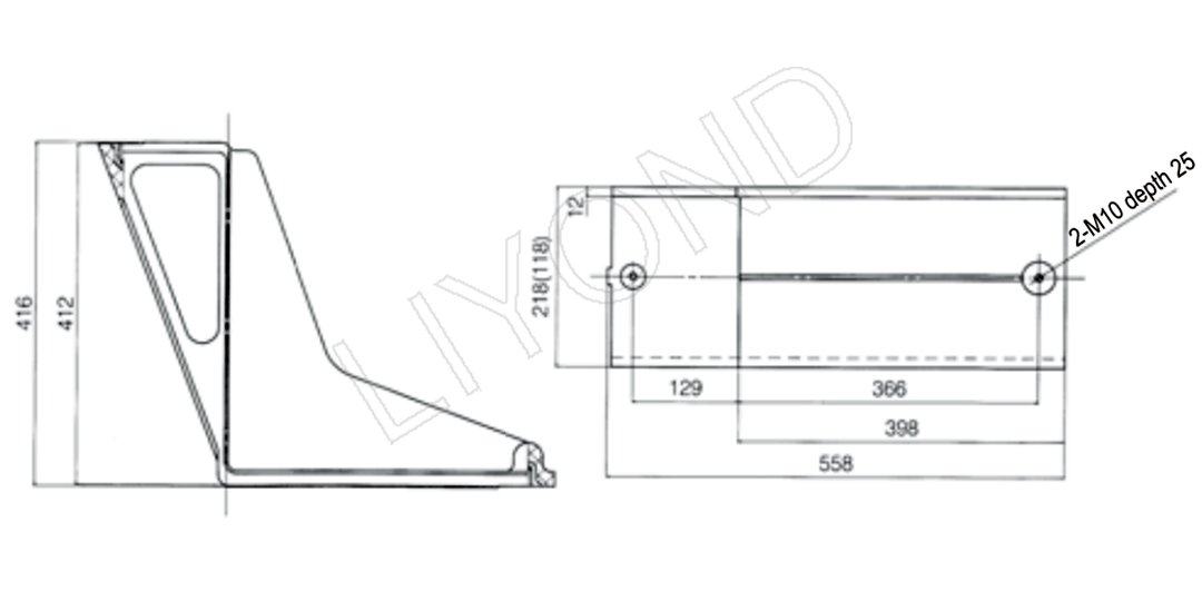 LYC258 bend plate drawing