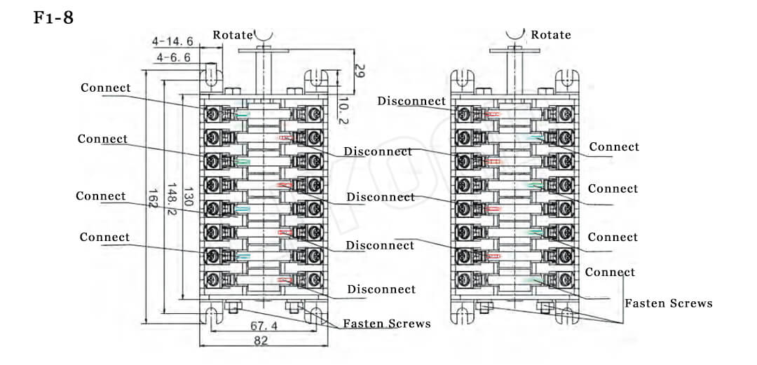 F1-8 Auxiliary switch drawing