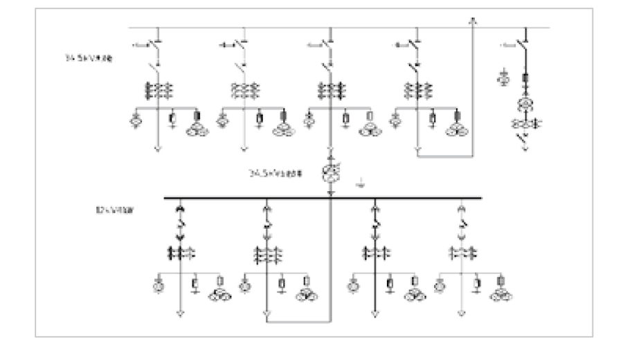 34.5kV Trailer-Mounted Mobile Substation Single-Line Diagram SLD
