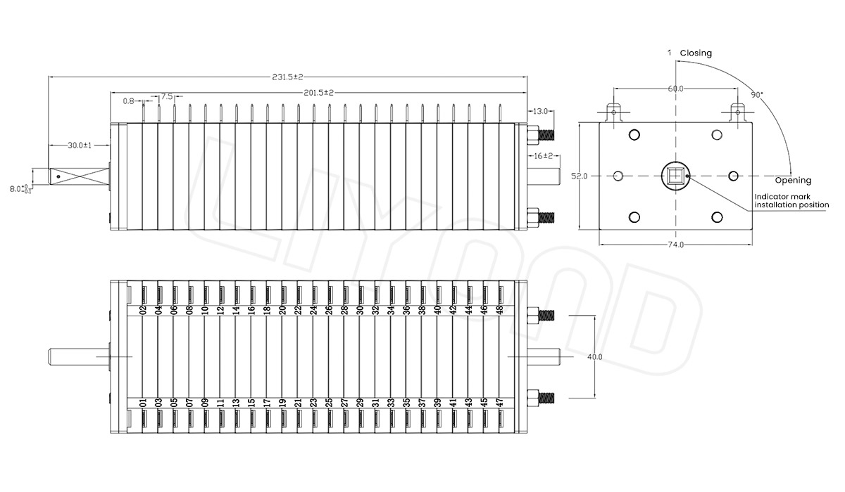 Liyond F11 Auxiliary Switch Dimensions